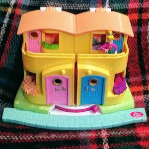 Vintage Polly Pocket 2 story townhouse 2000 EUC